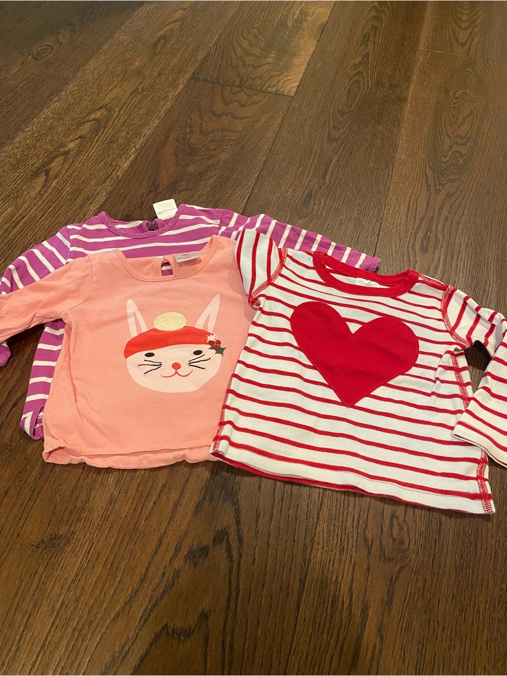 Bundle of 3 Hanna Andersson longsleeve tees - Sz 6-12m